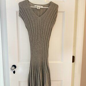 Max Studio Sleeveless Pleated Knit Dress (grey)